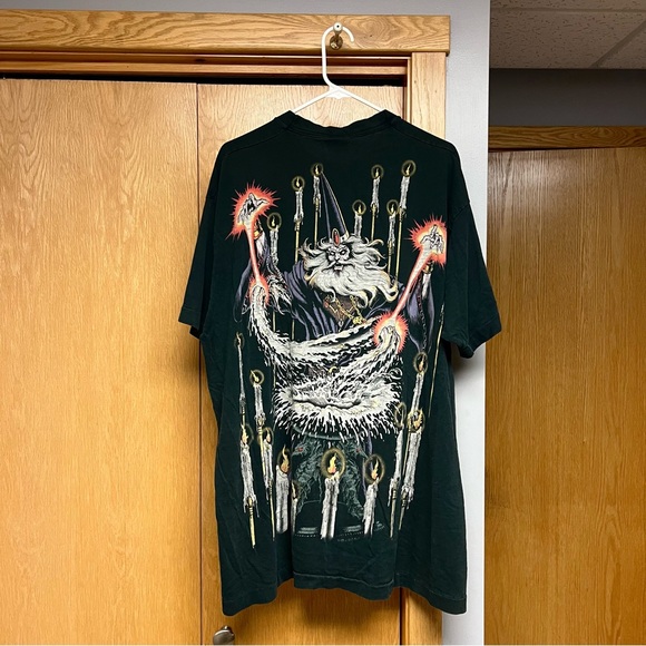 Vintage Liquid Blue Wizard AOP Graphic Tee Rare 1994 - Picture 5 of 7